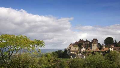 Panorama de la ville de Loubressac en Dordogne